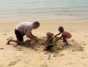 Building castles with Dad