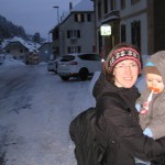 the view from the bus stop and lots of snow! 