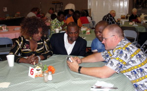 Talking with some Congolese doctors