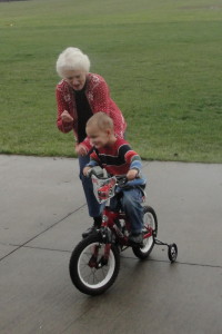 Grandma and the new bike 