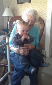 visiting Great Grandma