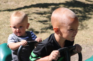 playing at a park